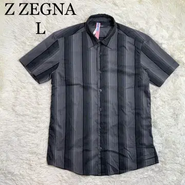 Z Zegna 제냐 반팔 스트라이프 셔츠 L 클리닝 완료 새상품급