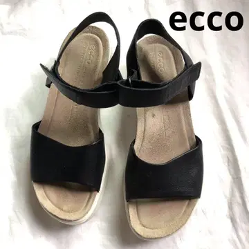 에코 플로우트 웨지 가죽 웨지 밑창 샌들 36
