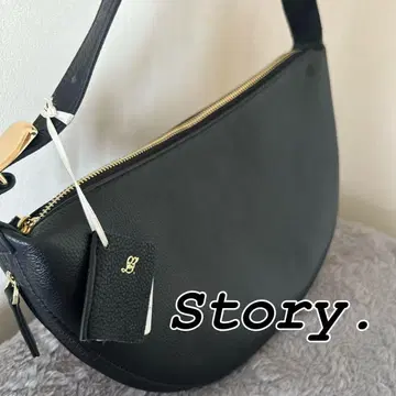 Story. COW LEATHER 백 블랙 숄더