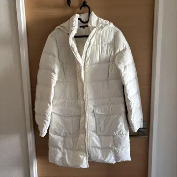 TOMMY HILFIGER 후드 부착 다운 자켓 S 화이트
