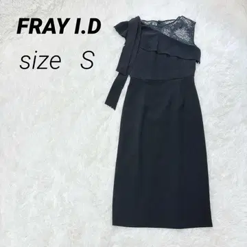 FRAY I.D 원숄더 리본 원피스 블랙