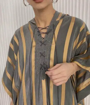 아메리 빈티지 스트라이프 카프탄 드레스