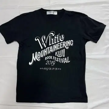 White Mountaineering 후지록 콜라보 T셔츠 L사이즈