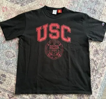 챔피온 USC 블랙 티셔츠 L