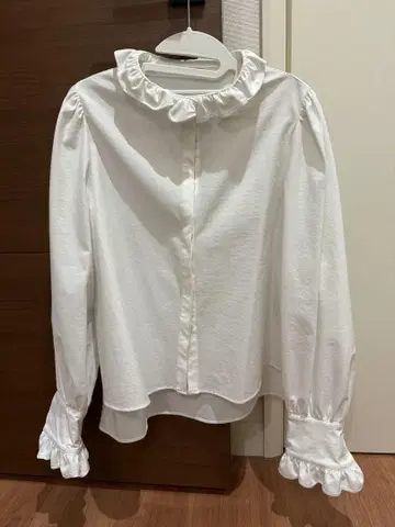 로지몬스터 프릴 옷깃 화이트 셔츠 사이즈 F