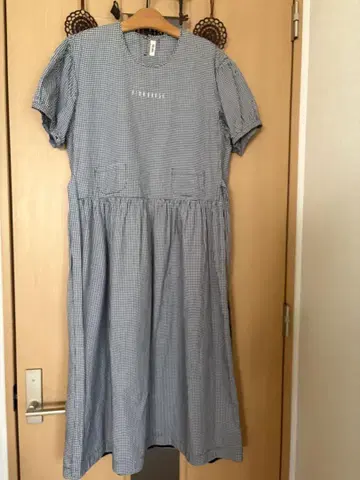 PINKHOUSE 깅엄 체크 블랙 스테디셀러 원피스 반팔 빅 사이즈