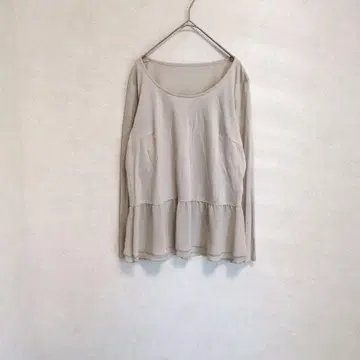 유키코하나이 긴팔 쉬폰 프릴 탑 얇은 소재 L 레이어드 돌려입기