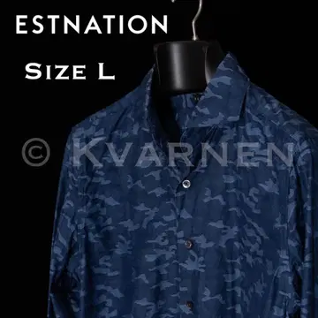ESTNATION 셔츠 카모 패턴 사이즈 L