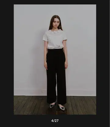 [ OHGA ] TUCK PANTS 세미 와이드 팬츠