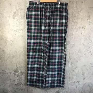 az181 구제 체크 팬츠 파자마 팬츠 그린 네이비 화이트 90s Y2K