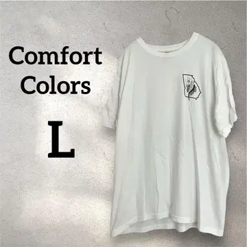 Comfort Colors [L] 백 프린트 반팔 티셔츠 화이트