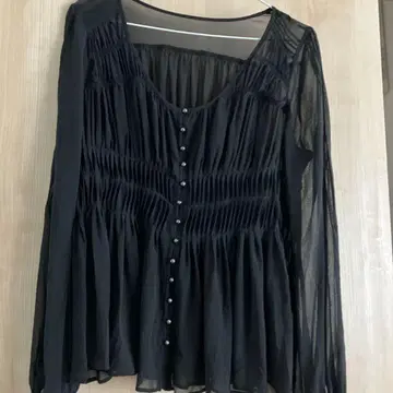 여성용 시스루 블라우스