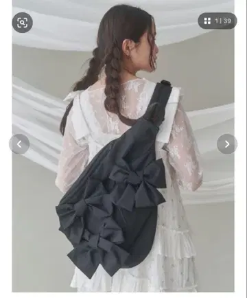 merry jenny ribbon 원숄더백 블랙 새상품 미사용