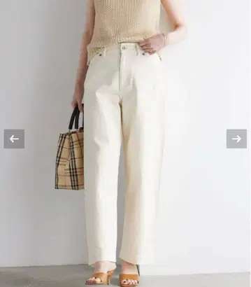 SLOBE IENA LE DENIM 화이트 와이드 데님