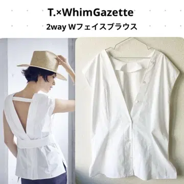Whim Gazette 컴팩트 브로드 블라우스 슬리브리스 타마루 마키