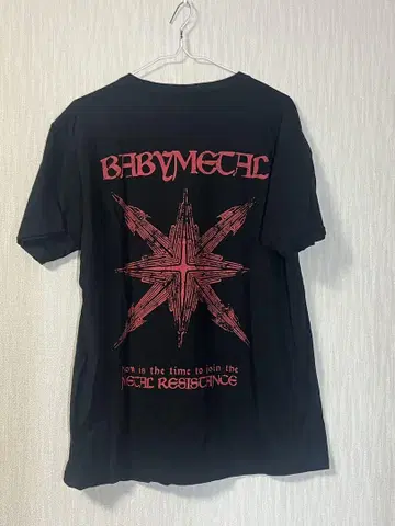 BABYMETAL 양면 프린트 티셔츠 블랙 블랙