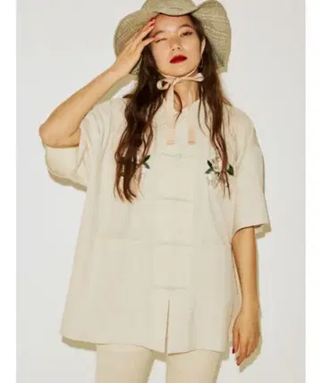 쥬에티 jouetie 쿵푸 셔츠 베이지
