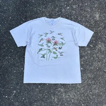 90s Birds Flower 티셔츠