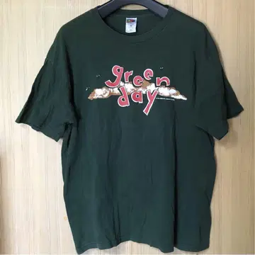 GREEN DAY 티셔츠 dookie XL 그린 컬러 구제 의류