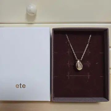 ete 로우 로우 브라운 롱 목걸이 현행 모델