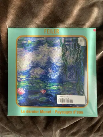 FEILER 손수건 모네 수련 핑크