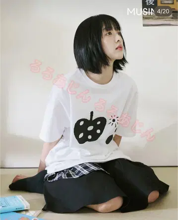 OHESHIO 후르츠 프린트 티셔츠 화이트