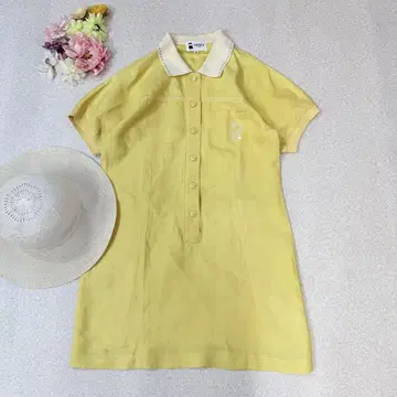 새상품급 PICONE 스튜디오 피코네 린넨 자수 큐빅 원피스