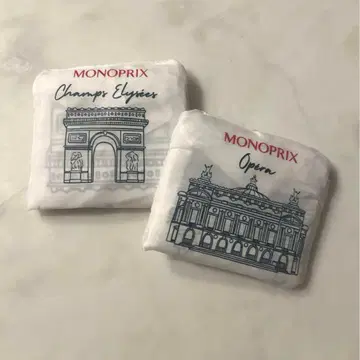 MONOPRIX 모노프리 에코백 개선문, 오페라 2개 세트