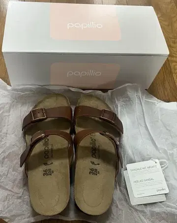 papillio 컴포트 샌들 36 사이즈 브라운