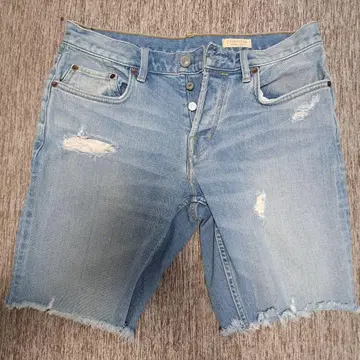 ALLSAINTS 라이트 블루 데님 숏 팬츠