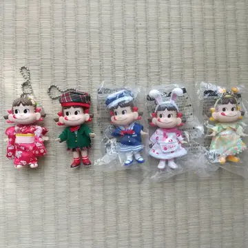 후지야 페코짱 키링 미개봉품 포함 5개 세트 캐릭터