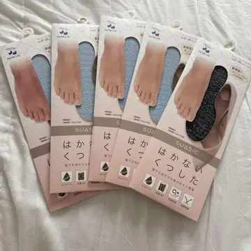 [새상품] 나이가이 벗겨지지 않는 양말 스아시크 블루 블랙 5세트