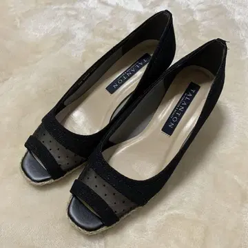 TALANTON 블랙 오픈토 슈즈