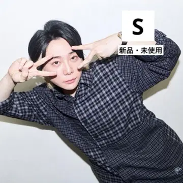 유니클로 UNIQLO 플란넬 셔츠 체크 JW 앤더슨 그레이 S