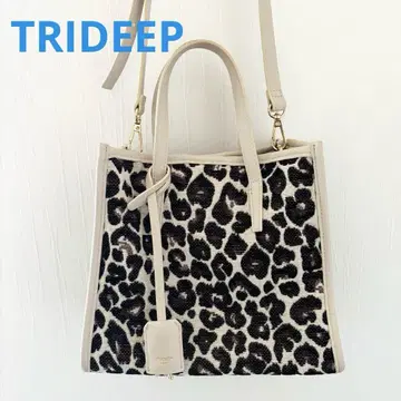 TRIDEEP 트라이딥 레오파드 무늬 숄더백 핸드백