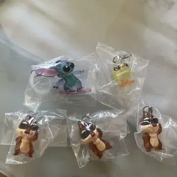 캐릭터 스트랩 5개 세트 우산 표식
