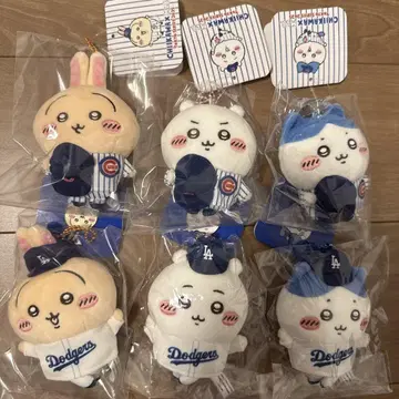 치이카와 MLB 다저스 컵스 6개 6종 세트 봉제 인형