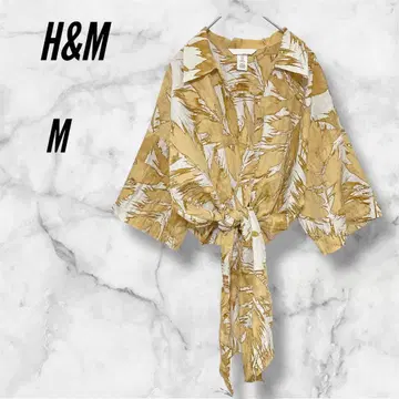 H&M 에이치앤엠 셔츠 블라우스 겉옷 리프 무늬 보태니컬 리조트