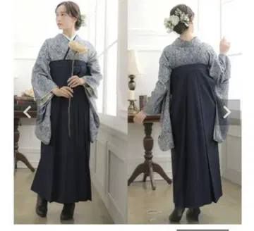 졸업식 하카마 네이비 컬러 무지 하카마 -LL