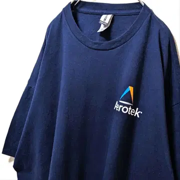 길단 에어로테크 로고 티셔츠 네이비 2XL 구제 의류