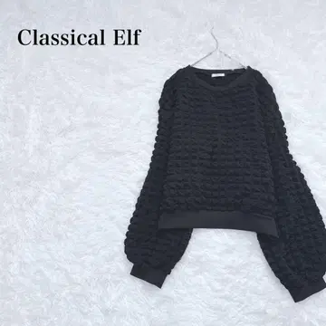 클래식 엘프 포코포코 풀오버 XL LL 블랙 크루넥 리브