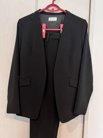 PLST 블랙 팬츠 수트 자켓 S/팬츠 XS