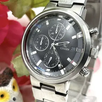 작동품 새 배터리 시티즌 크로스씨 남성용 손목시계 크로노그래프
