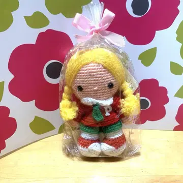 새상품급 산리오 파티 & 지미 뜨개질 인형 배지