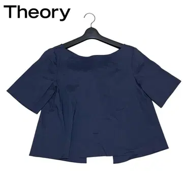 새상품급 Theory 띠어리 스트레치 린넨 뒷면 리본 풀오버 블라우스