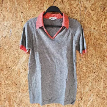 JOHN SMEDLEY 그레이/오렌지 피케 셔츠