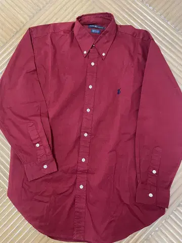 Ralph Lauren 빨간색 남성용 버튼 다운 셔츠 M