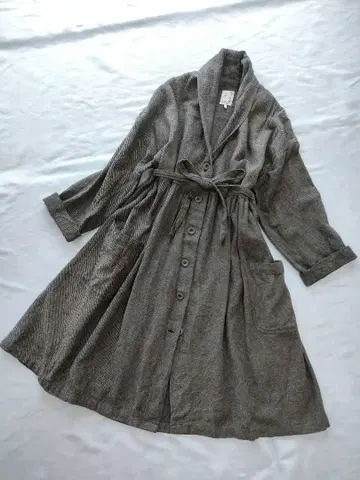 SM2 와이드 핏 가운 코트 롱 여성 M 브라운