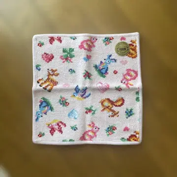 FEILER 동물 패턴 타월 손수건 핑크 약 25cm