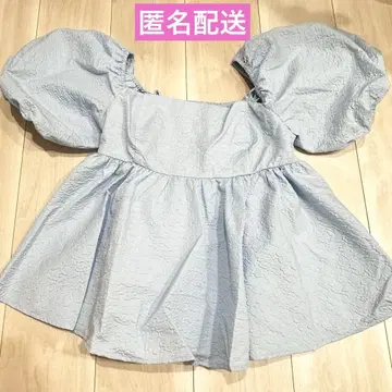 오프숄더 2way 블라우스 스카이블루